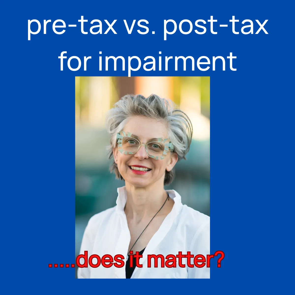 Inputs for value in use calculation: pre-tax or post-tax?