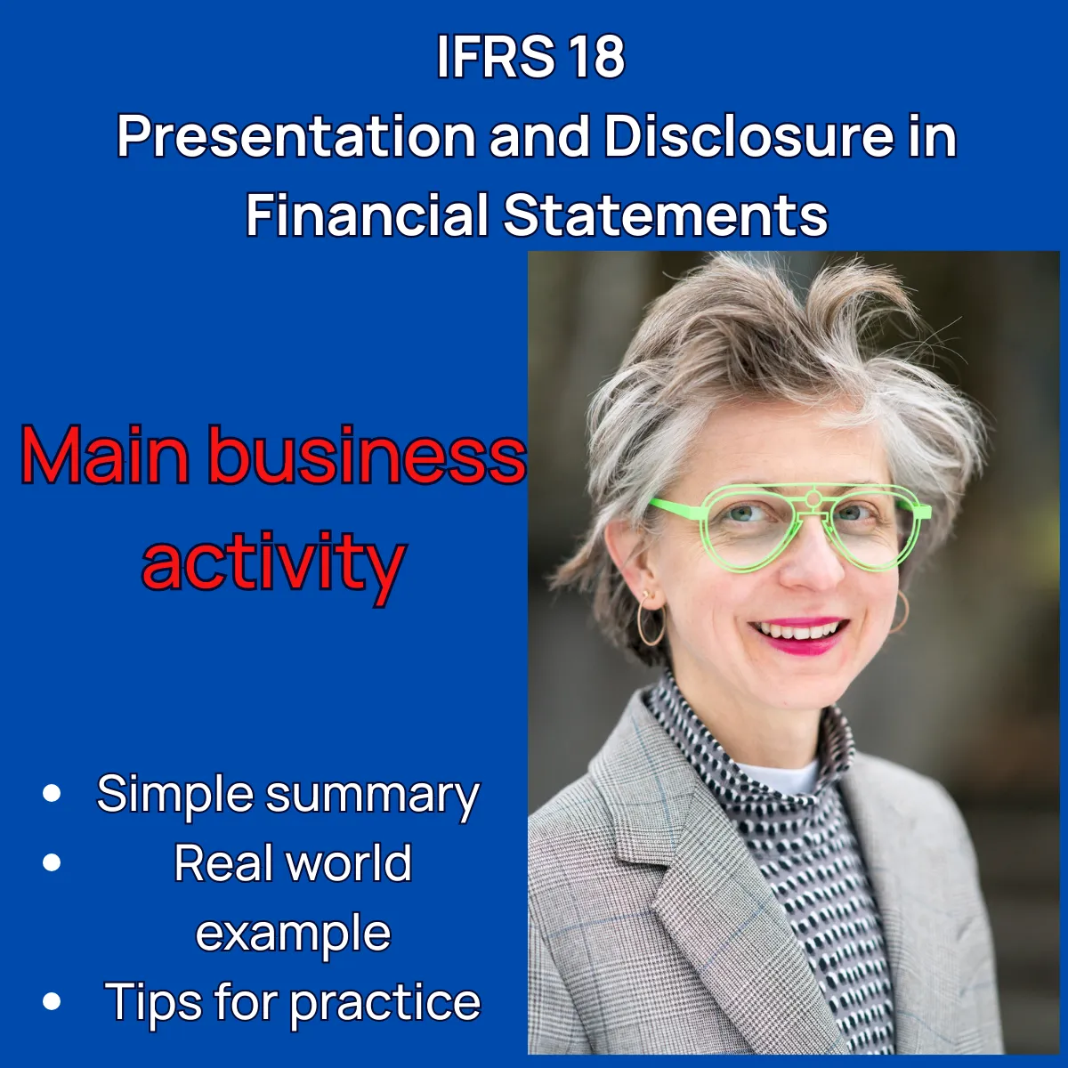 Determination of main business activity in accordance with IFRS 18